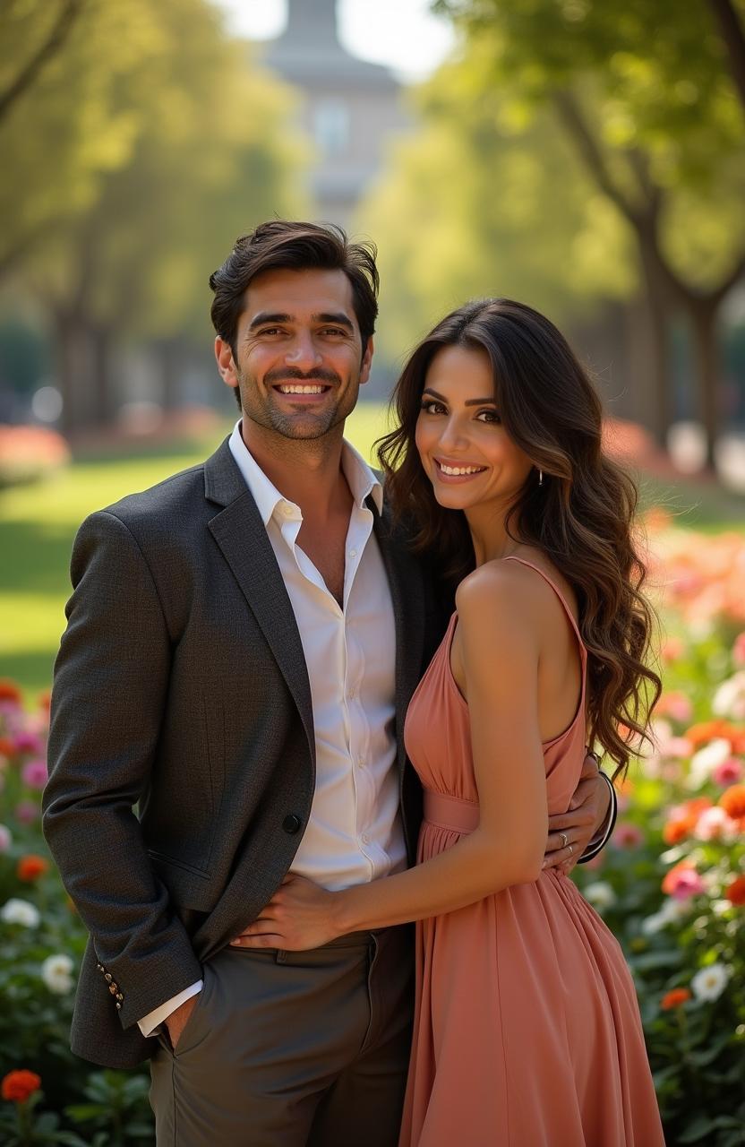 A stunning portrait of Spanish actor Javier Gutiérrez and Spanish actress Malena Alterio, captured in a warm, inviting environment