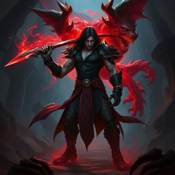 Alistar Bloodthirst, a 132-year-old vampire male from Ixalan, appearing as an adult (equivalent to 27 human years)