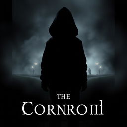 A dark and mysterious book cover featuring the silhouette of a hooded boy standing at a crossroads