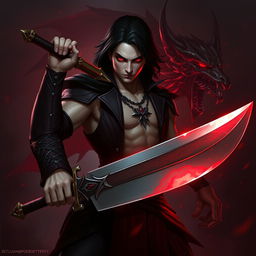 Alistar Bloodthirst, a 132-year-old male vampire from Ixalan, portrayed as an adult equivalent to 27 human years