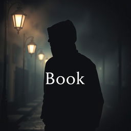 A dark, atmospheric book cover featuring the silhouette of a young man wearing a hooded sweatshirt standing on a dimly lit street