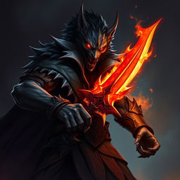 Alistar Bloodthirst, a 132-year-old male vampire from Ixalan, depicted in a hybrid form of vampire and werewolf