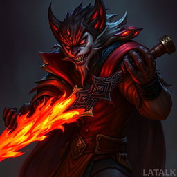 Alistar Bloodthirst, a 132-year-old male vampire from Ixalan, depicted in a hybrid form of vampire and werewolf