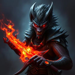 Alistar Bloodthirst, a 132-year-old male vampire from Ixalan, depicted in a hybrid form of vampire and werewolf