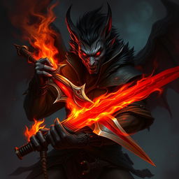 Alistar Bloodthirst, a 132-year-old male vampire from Ixalan, portrayed in a hybrid form of both vampire and werewolf