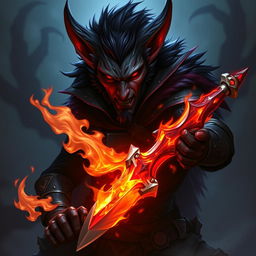 Alistar Bloodthirst, a 132-year-old male vampire from Ixalan, portrayed in a hybrid form of both vampire and werewolf