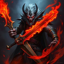 Alistar Bloodthirst, a 132-year-old male vampire from Ixalan, depicted in a hybrid form of vampire and werewolf