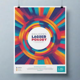 Generate a visually appealing poster with an exciting design and vibrant colors, complete with inspirational text in the middle.