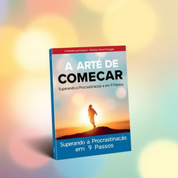 A captivating e-book cover design for 'A Arte de Começar: Superando a Procrastinação em 9 Passos'