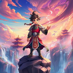 A young man known as the Sky Conqueror strives to reach the pinnacle of spiritual power in an animated Chinese fantasy world