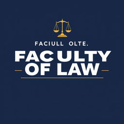 A stylish t-shirt design featuring the words 'FACULTY OF LAW' prominently displayed