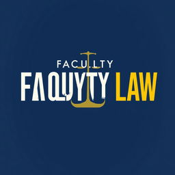 A stylish t-shirt design featuring the words 'FACULTY OF LAW' prominently displayed