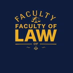 A stylish t-shirt design featuring the words 'FACULTY OF LAW' prominently displayed