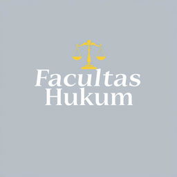 A t-shirt design featuring the words 'Fakultas Hukum' prominently displayed in a stylish and modern font