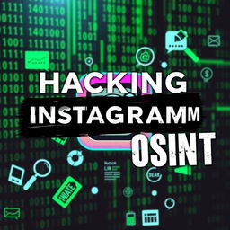 A dynamic YouTube thumbnail showcasing the concept of applying OSINT (Open Source Intelligence) techniques on Instagram