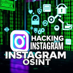 A dynamic YouTube thumbnail showcasing the concept of applying OSINT (Open Source Intelligence) techniques on Instagram