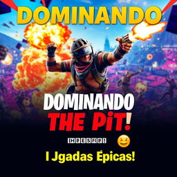 A YouTube video thumbnail for Fortnite themed 'The Pit: Free For All'