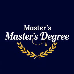 A stylish and creative t-shirt design celebrating a master's degree achievement
