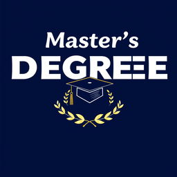 A stylish and creative t-shirt design celebrating a master's degree achievement