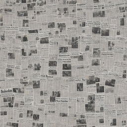 An image showcasing a montage of various newspaper front pages with different headlines, stories and photographs, encapsulating diverse themes and time periods.