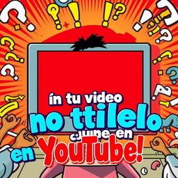 A striking YouTube thumbnail for the video titled 'Esto pasa si tu video no tiene título en YouTube'