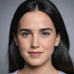 Generate an image of a child who shares noticeable features with actress Jennifer Connelly.