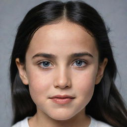 Generate an image of a child with features resembling actress Jennifer Connelly.