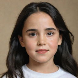 Generate an image of a child with features resembling actress Jennifer Connelly.