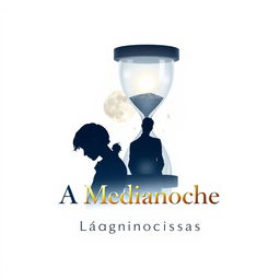 A stunning cover design for 'A Medianoche, Lágrimas Silenciosas' with a fresh white background