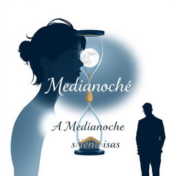 A stunning cover design for 'A Medianoche, Lágrimas Silenciosas' with a fresh white background