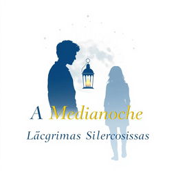 A beautifully designed cover for 'A Medianoche, Lágrimas Silenciosas' with a clean white background