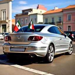 A stunning silver 2012 Passat CC parked elegantly, showcasing its sleek and modern design