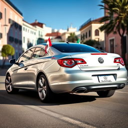 A stunning silver 2012 Passat CC parked elegantly, showcasing its sleek and modern design