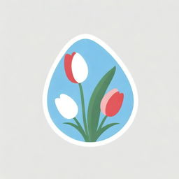 Design a logo inspired by tulips and incorporating elements representative of Uzbekistan.