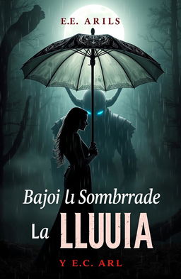 A captivating book cover titled 'Bajo la Sombrade la Lluvia'