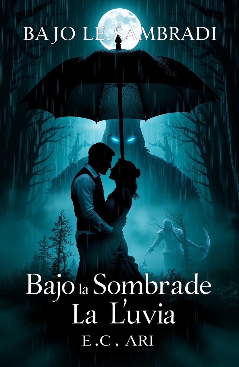 A captivating book cover titled 'Bajo la Sombrade la Lluvia'