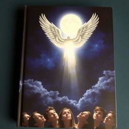 A book cover depicting a deep night sky illuminated by the silver light of a full moon