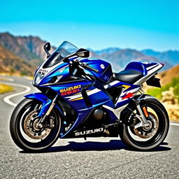 A powerful 2003 Suzuki GSXR 1000 motorcycle, showcasing its sleek and aggressive design