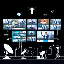 A concise and informative visual summary of modern digital video broadcasting and communication technologies