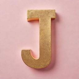 A 'Good Job' sign featuring a stylish and bold letter J, made of gleaming gold, set against a bright and cheerful background.