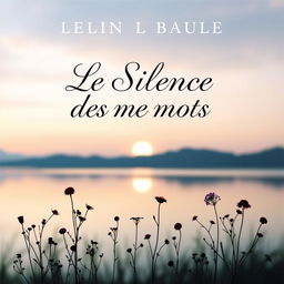 A captivating book cover design featuring the title "Le Silence des mes mots" in elegant, flowing typography