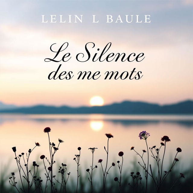 A captivating book cover design featuring the title "Le Silence des mes mots" in elegant, flowing typography