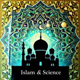 A visually striking book cover illustrating the harmonious integration of Islam and Science