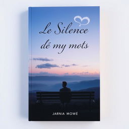 A book cover design for "Le Silence de mes mots" (The Silence of my Words)