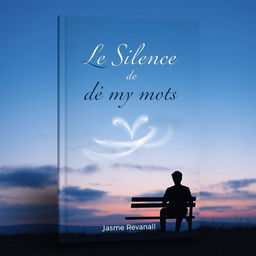 A book cover design for "Le Silence de mes mots" (The Silence of my Words)