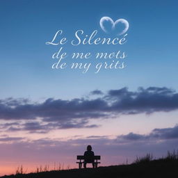 A book cover design for "Le Silence de mes mots" (The Silence of my Words)