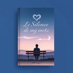 A book cover design for "Le Silence de mes mots" (The Silence of my Words)