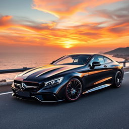 A luxurious Mercedes-Benz S63 Coupe by Brabus, showcasing a sleek design and sophisticated detailing