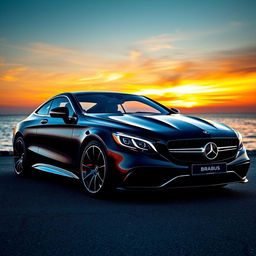 A luxurious Mercedes-Benz S63 Coupe by Brabus, showcasing a sleek design and sophisticated detailing