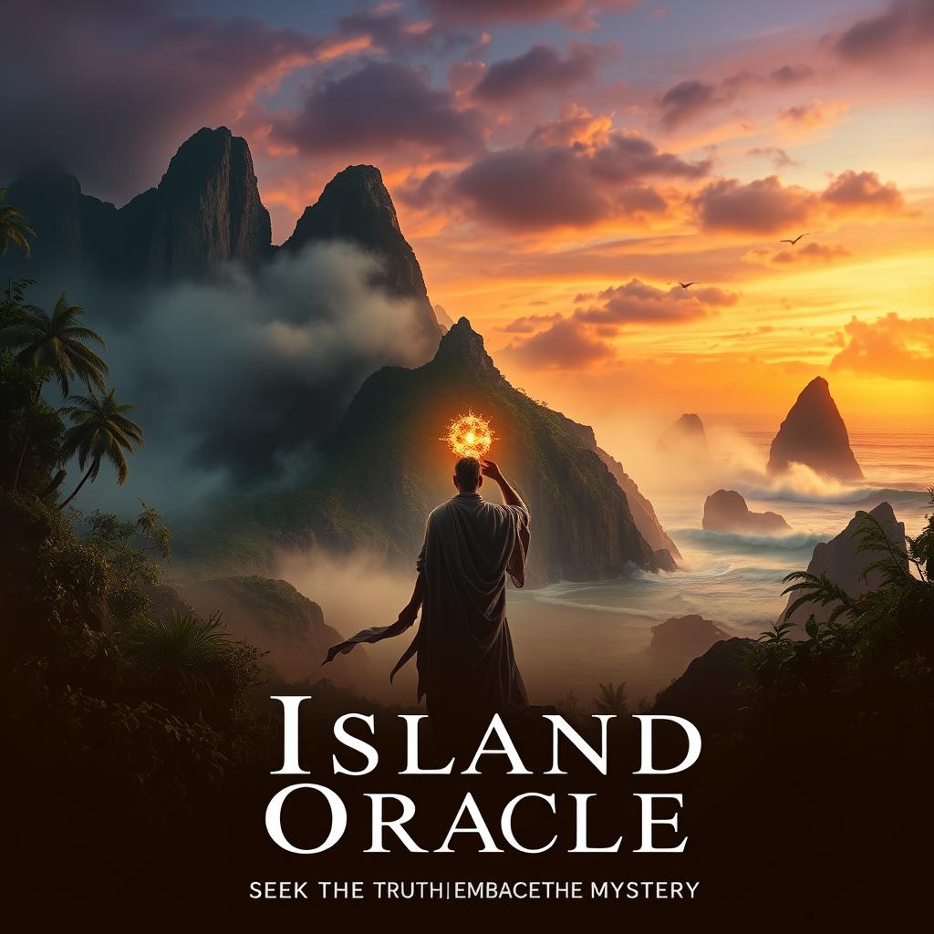 An intriguing movie poster for a film titled 'Island Oracle'